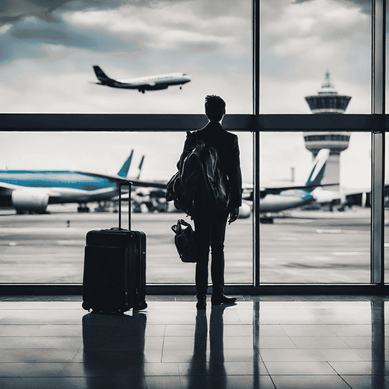 Delayed Flight Waiting Passenger At Airport