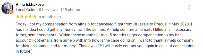 Alina Experience with Airhelp