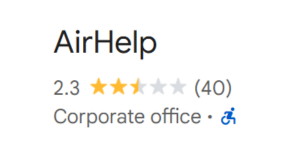 Airhelp Google rating 