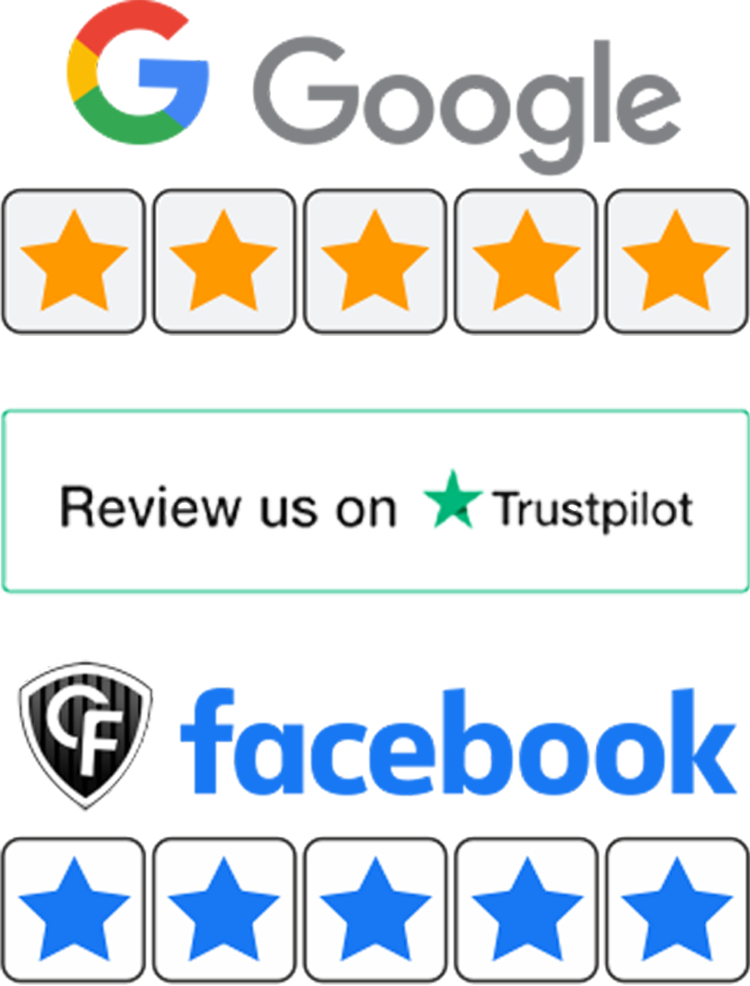 Trustpilot Google Facebook Ratings